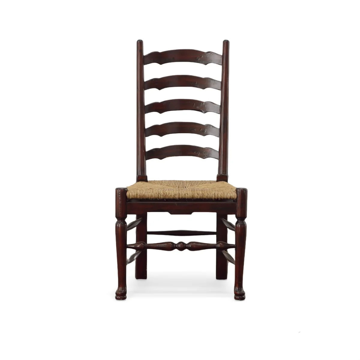 English Country Ladderback Side Chair Chairs & Benches Brown 6