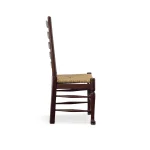 English Country Ladderback Side Chair Chairs & Benches Brown 12