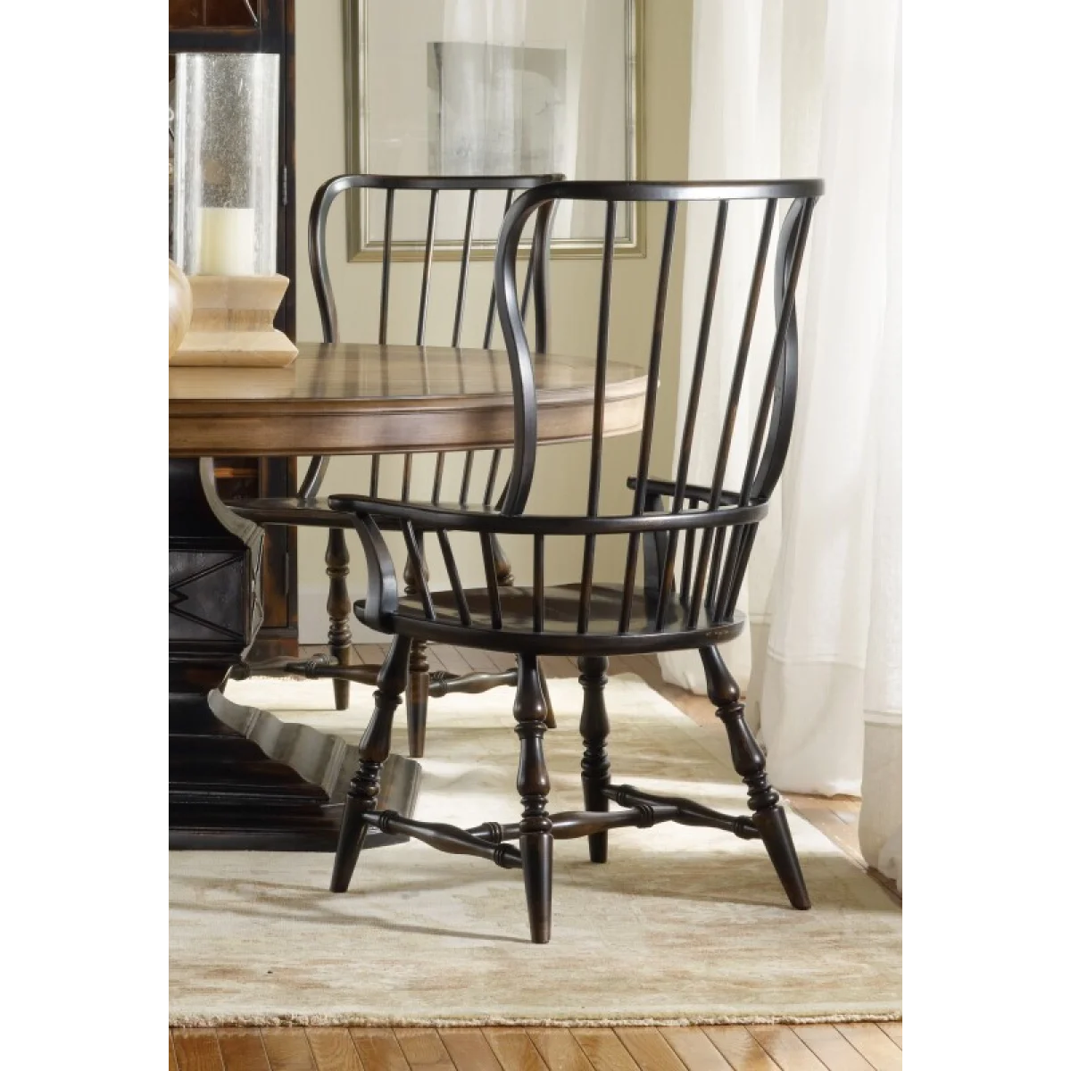 Sanctuary Spindle Arm Chair Chairs & Benches Blacks 6