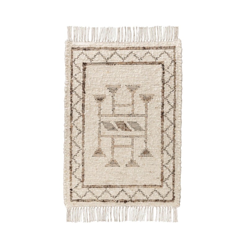 Gazi Ivory/brown Multi 1'x1' swatch