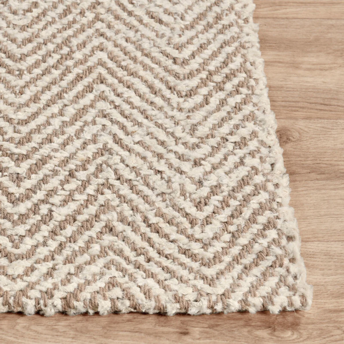 Herringbone Chenille 5’x8′ Rugs Chenille Ivory/Natural 7