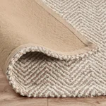 Herringbone Chenille 5’x8′ Rugs Chenille Ivory/Natural 14
