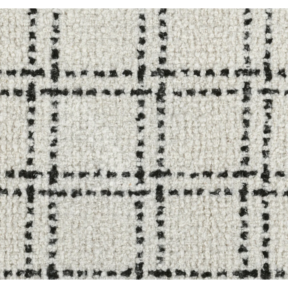 Bradbury Wool 1’x1′ swatch Rugs Check Ivory/Black 6