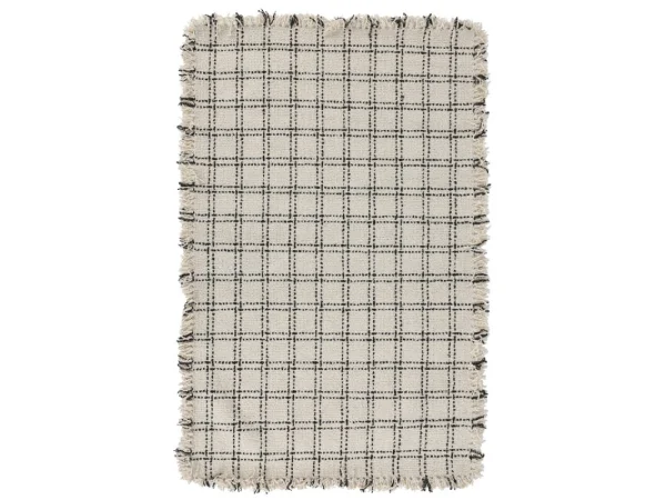 Bradbury Wool 2’x3′ Rugs Check Ivory/Black