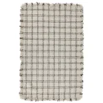 Bradbury Wool 8’x10′ Rugs Check Ivory/Black 9