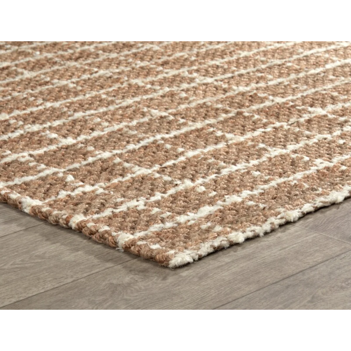 Windowpane Chenille Natural/ivory 1’x1′ swatch Rugs Classic Home 7