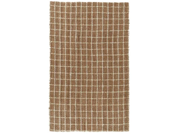 Windowpane Chenille Natural/ivory 5’x8′ Rugs Classic Home