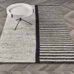 Kofu Stripe Natural/black 1’x1′ swatch Rugs Classic Home 12