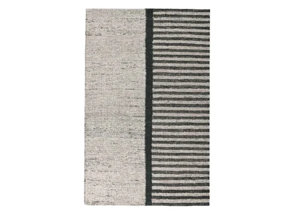 Kofu Stripe Natural/black 1’x1′ swatch Rugs Classic Home 15