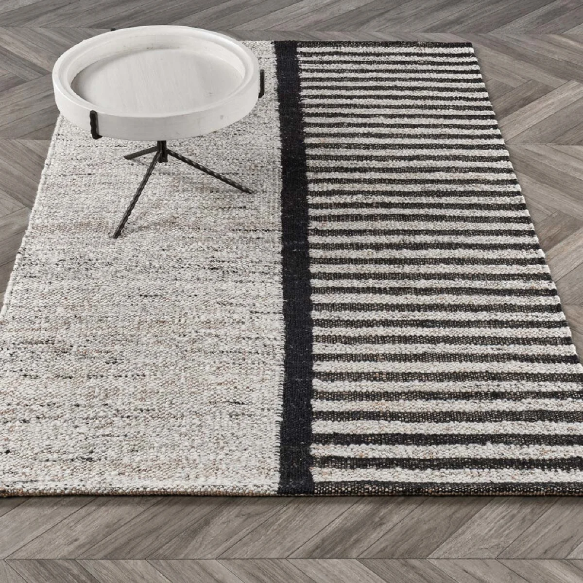 Kofu Stripe Natural/black 2’x3′ Rugs Classic Home 7