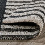 Kofu Stripe Natural/black 5’x8′ Rugs Classic Home 11