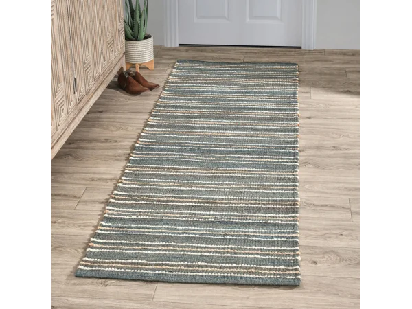 Del Mar 2.6’x8′ Rugs Aqua Blue/Multi