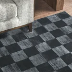 Berlin Check 8’x10′ Rugs black 17