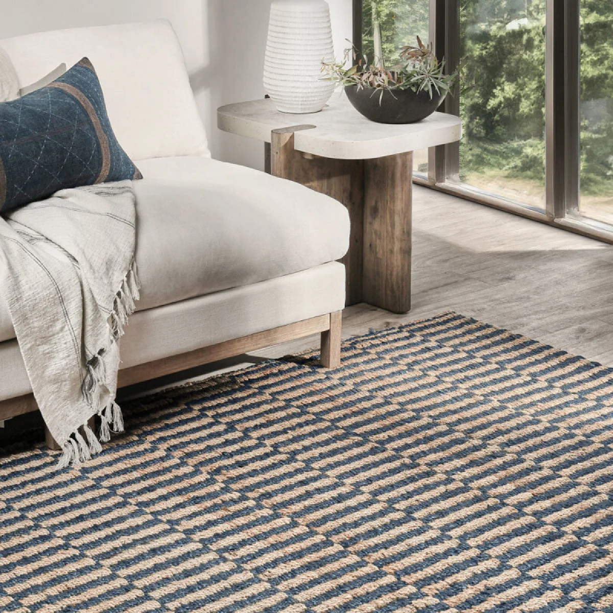 Monterey Jute 9’x12′ Rugs blue 9