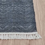 Indoor/outdoor Augusta Stone Gray 1’x1′ swatch Rugs blue 13