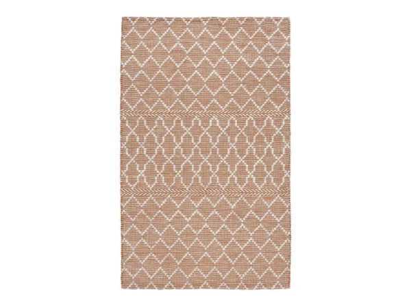 Indoor/outdoor Sonora Terracotta/ivory 1’x1′ swatch Rugs Classic Home