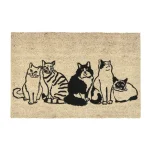 Kitty Crew Doormat 24×36 – Black/sand Rugs Classic Home 9