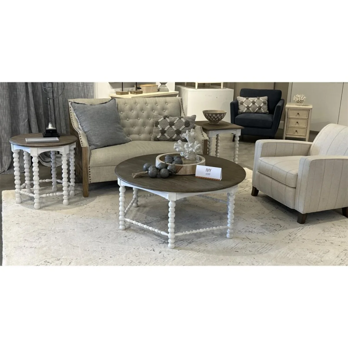 Round Spindle Cocktail Cocktail & Coffee Tables Cocktail & Coffee Tables 7