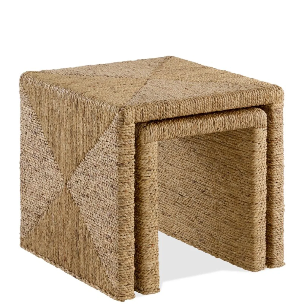 Woven Nesting Table Chairside Tables Brown 9