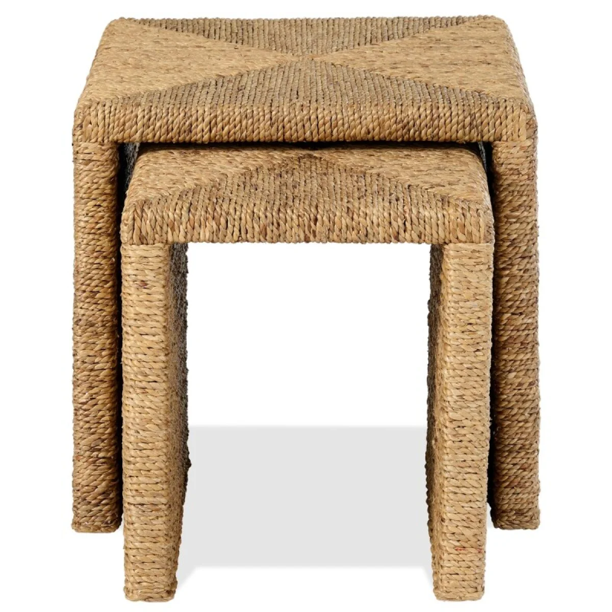 Woven Nesting Table Chairside Tables Brown 11