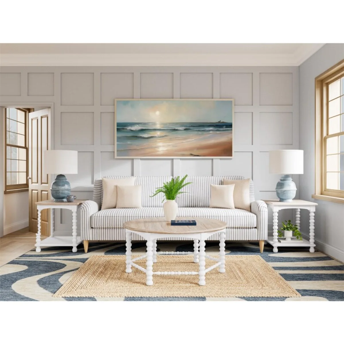 Rect Spindle End Table End tables End Tables 4