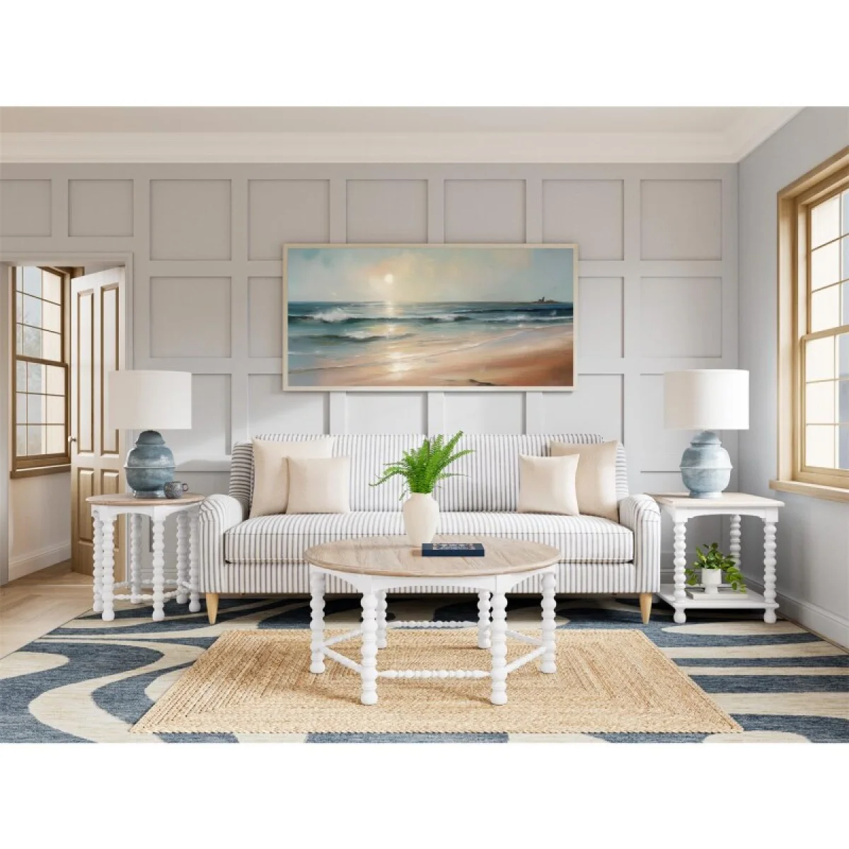 Rect Spindle End Table End tables End Tables 8