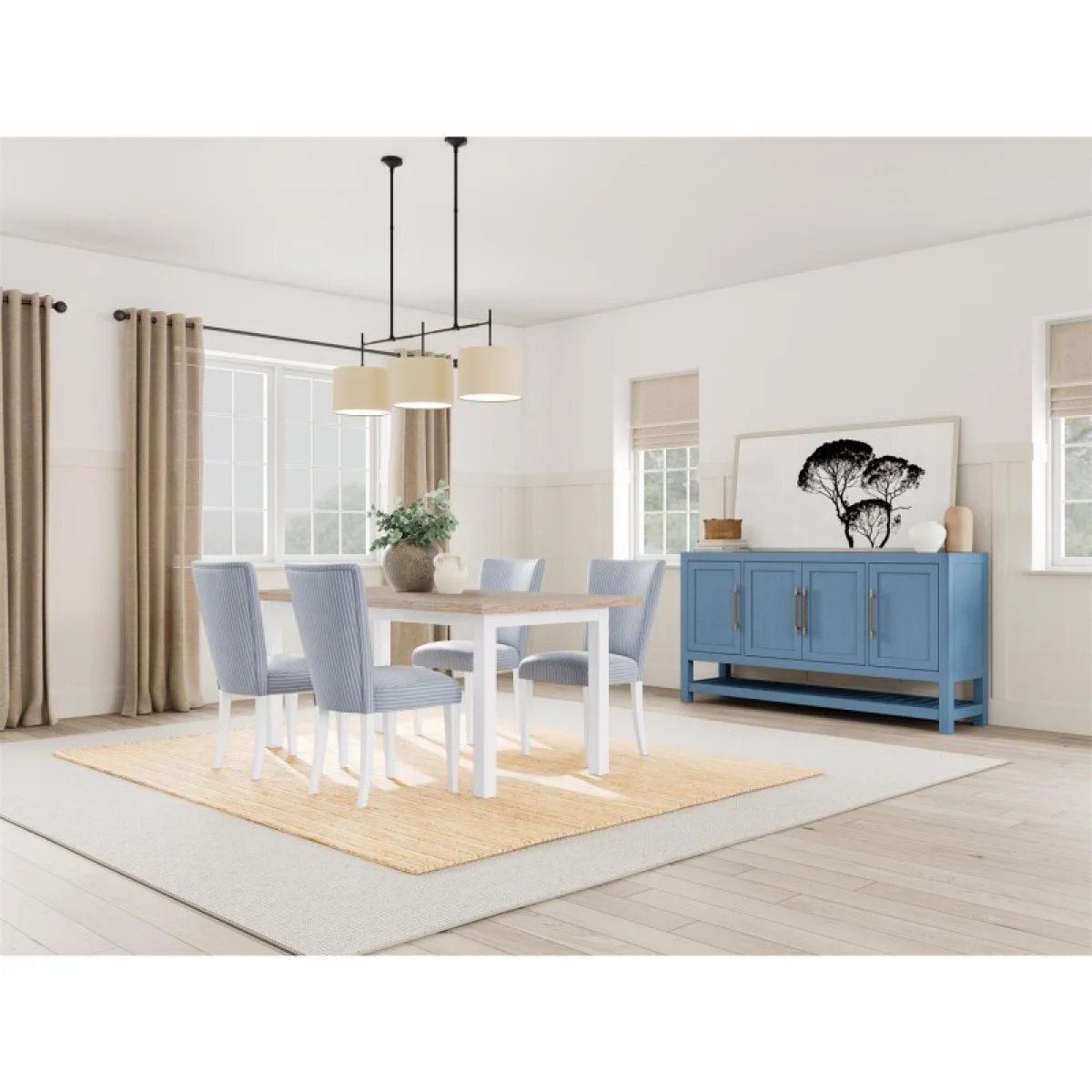 Uph Side Chair-blue 2in Chairs & Benches Chairs & Benches 16
