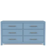 66″ 6-drawer Dresser-blue Dressers blue 16