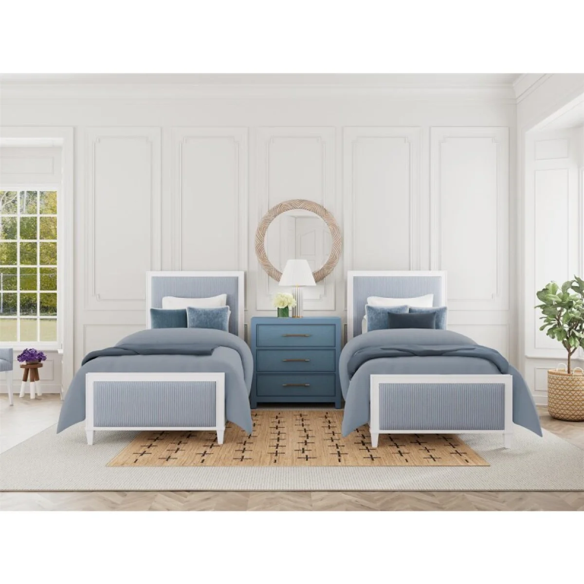 3-drawer Accent Chest Chests blue 8