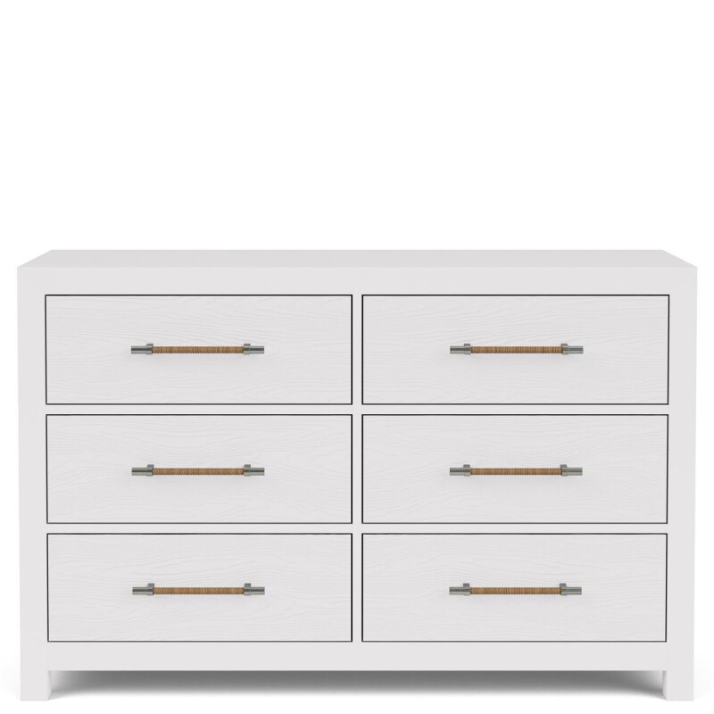 56" 6-drawer Dresser-wht