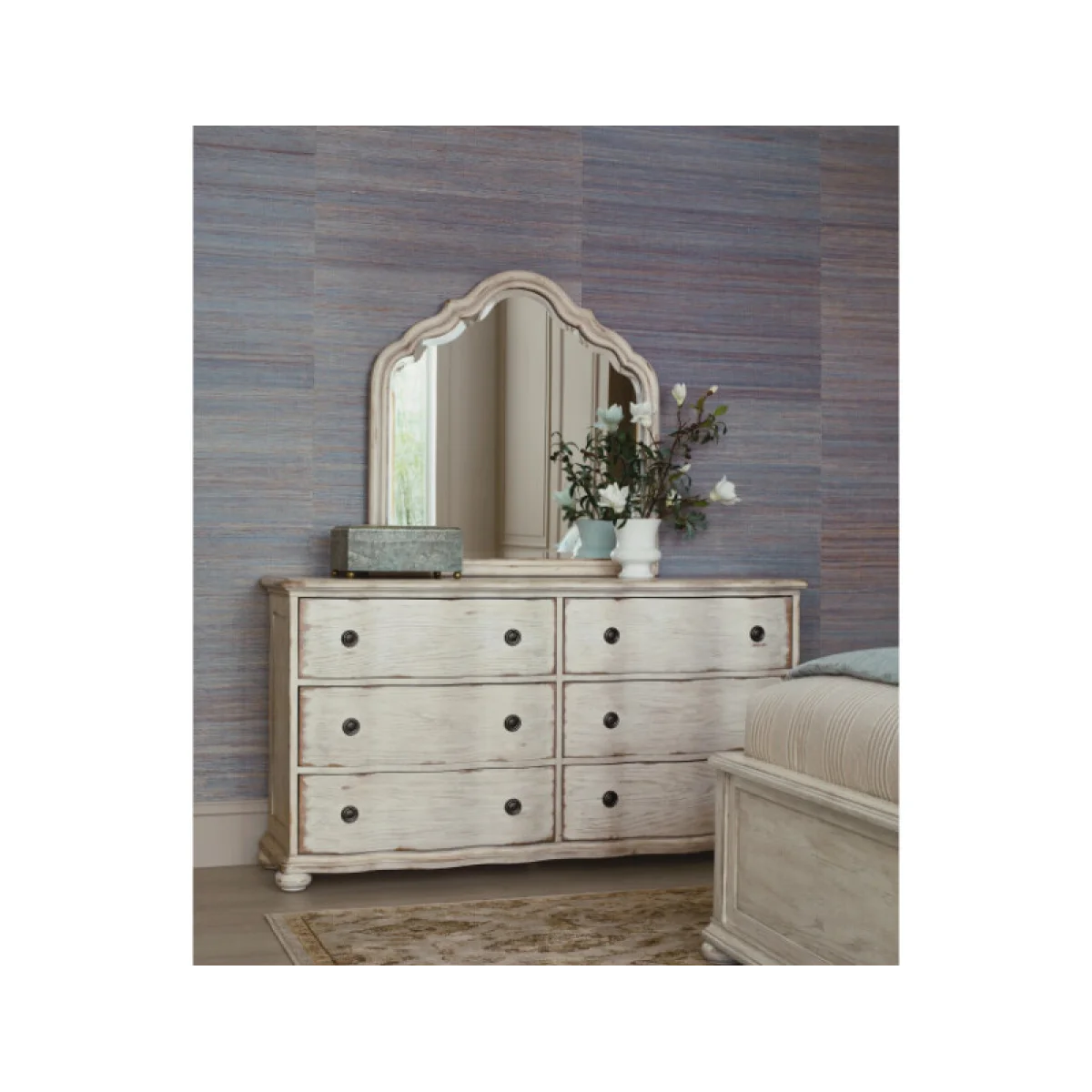 Cambric Helene Six Drawer Dresser – Crème Dressers American Drew 4
