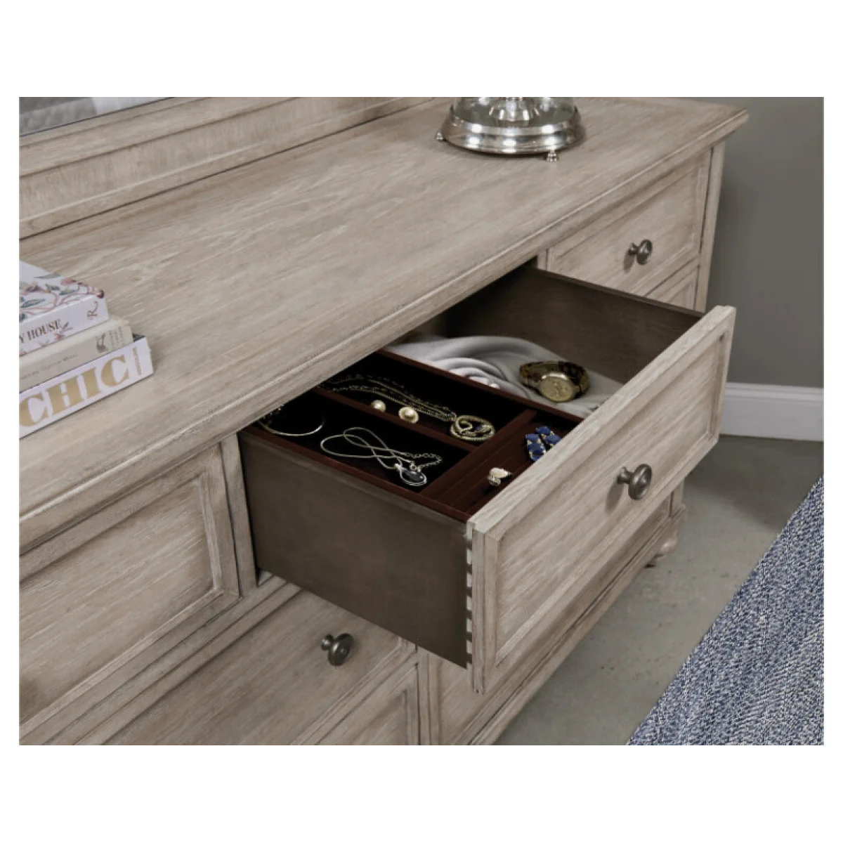 Cambric Miriam Seven Drawer Dresser – Breve Dressers American Drew 7