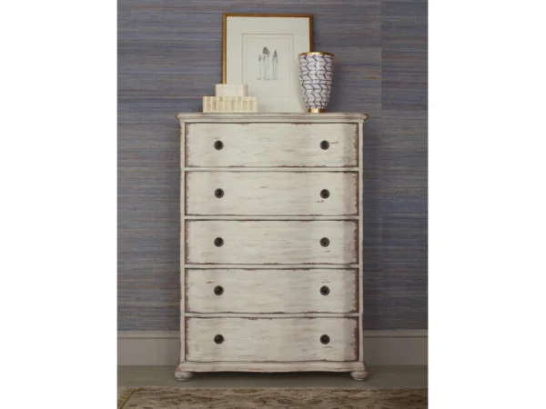 Cambric Helene Five Drawer Chest – Crème Chests American Drew