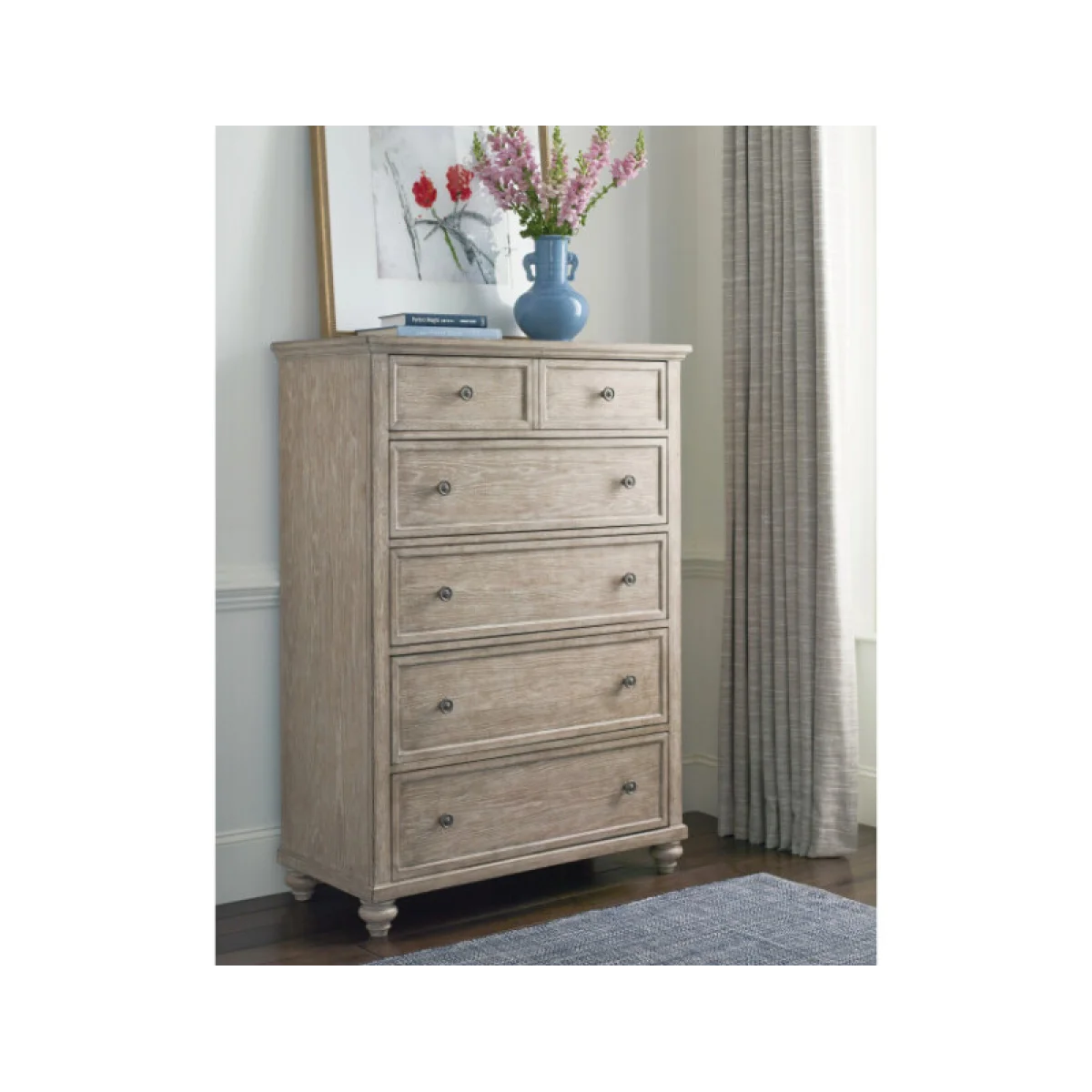 Cambric Miriam Five Drawer Chest – Breve Chests American Drew 4