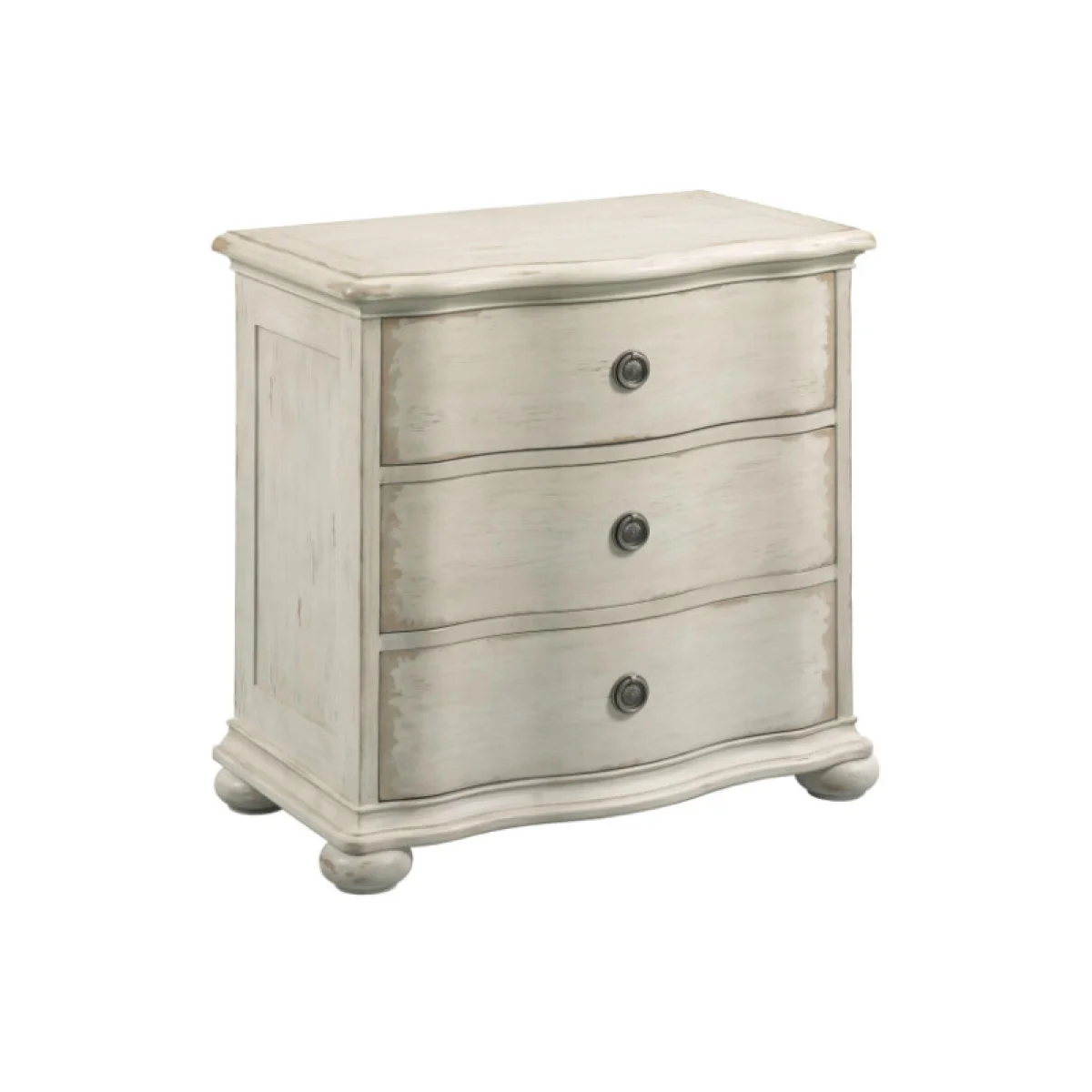 Cambric Helene Three Drawer Nightstand – Crème Nightstands American Drew 7
