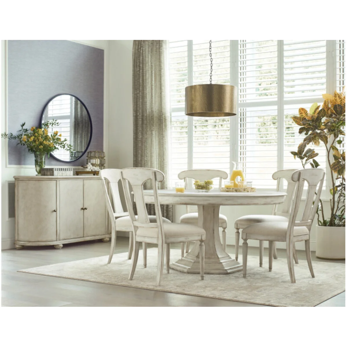 Cambric Maeve Wood Back Side Chair – Crème Chairs & Benches American Drew 4