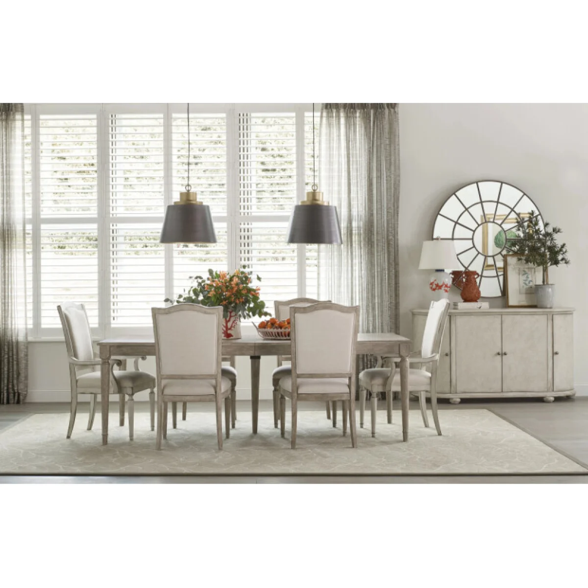 Cambric Rectangular Leg Table – Breve Dining Tables American Drew 4