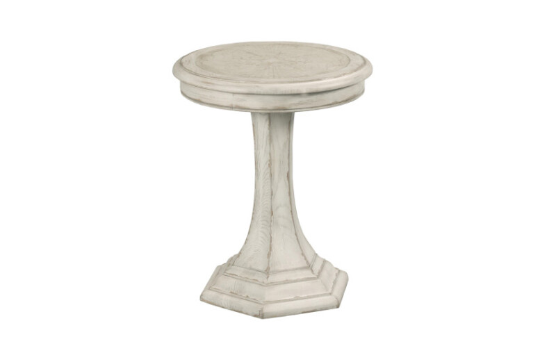 Cambric Civette Round End Table - Creme