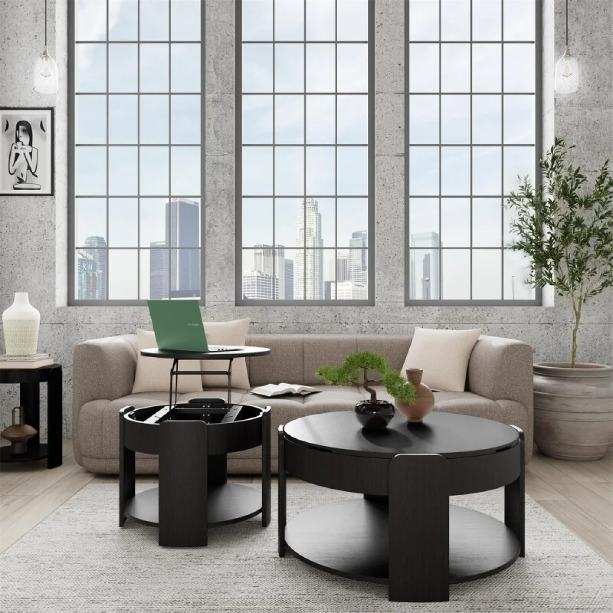 24in Lift Lid Cocktal Tbl Cocktail & Coffee Tables black 4