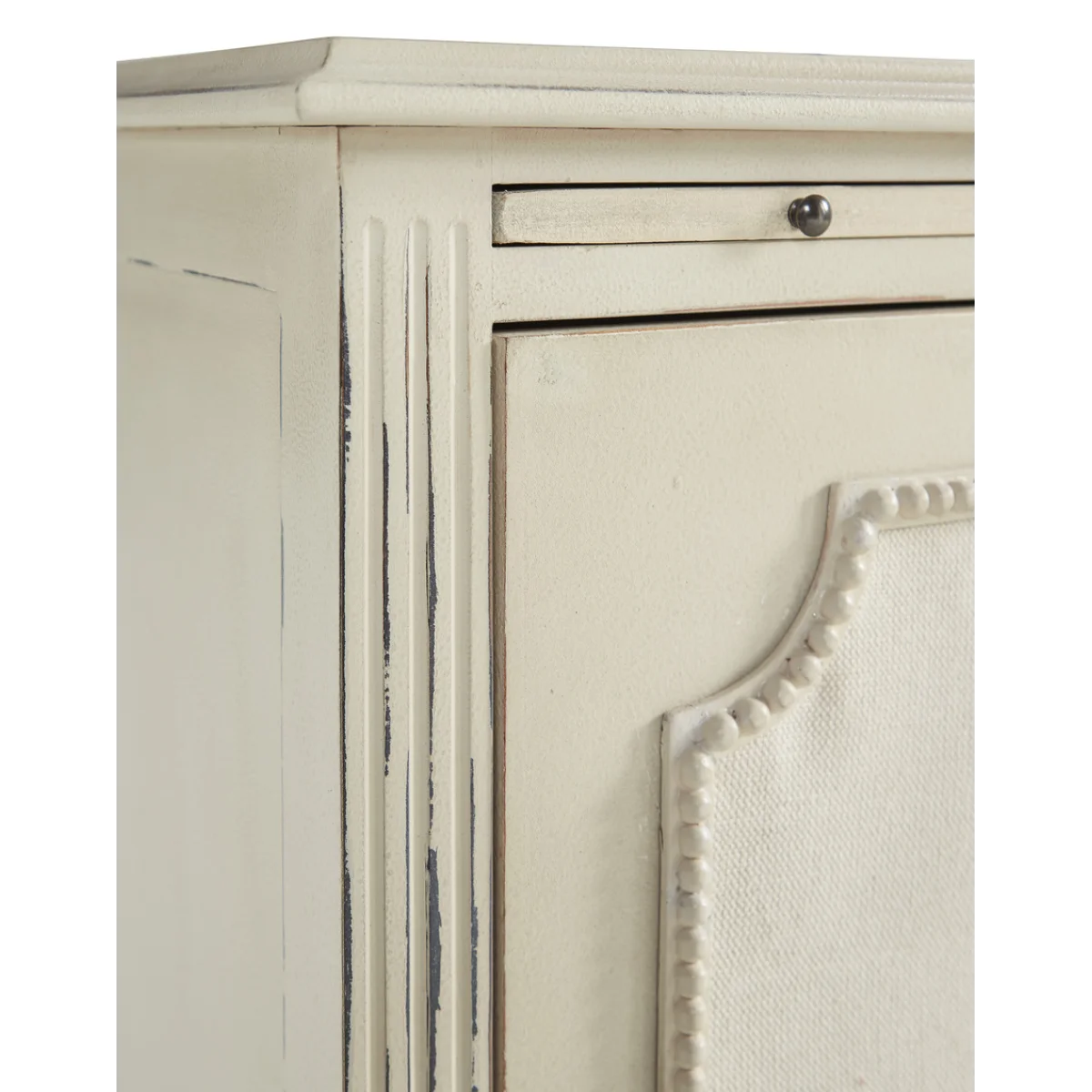 Linen & Beaded Front End Table End tables Cream 7
