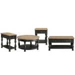 End Table End tables Antique Oak/matte Black 16