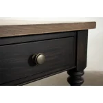 End Table End tables Antique Oak/matte Black 22