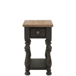Chairside Table Chairside Tables Antique Oak/matte Black 21