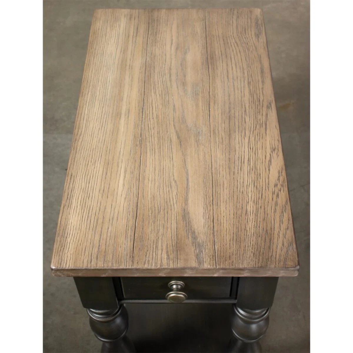 Chairside Table Chairside Tables Antique Oak/matte Black 11