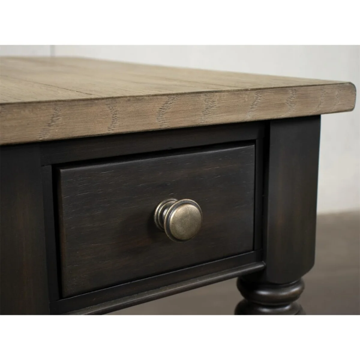 Chairside Table Chairside Tables Antique Oak/matte Black 13
