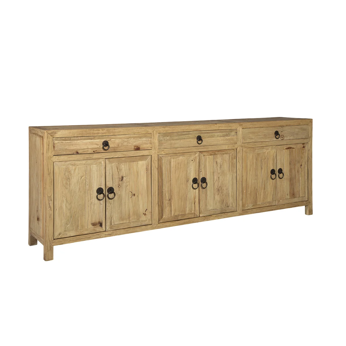 Large Old Elm Sideboard Dining Storage Brown 4