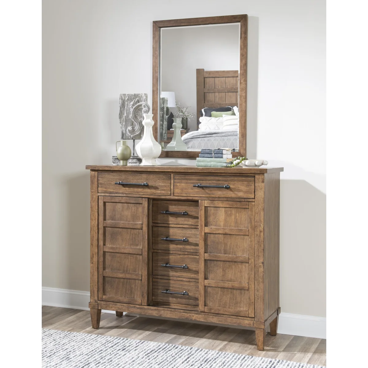 Rectangular Mirror Bedroom Mirrors Brown 9