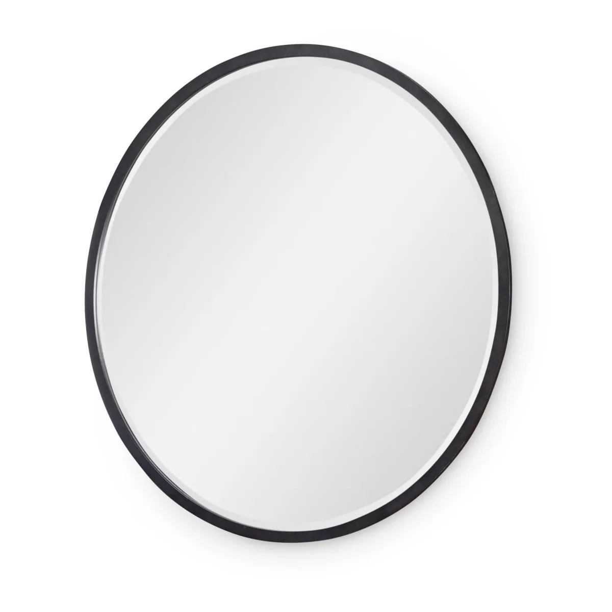 Round Mirror Bedroom Mirrors black 4