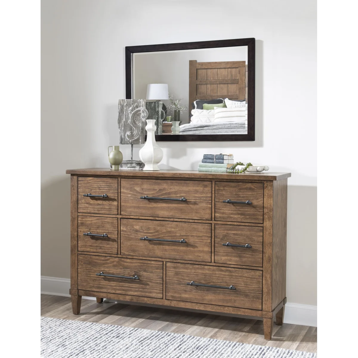 Eight Drawer Dresser Dressers Brown 8