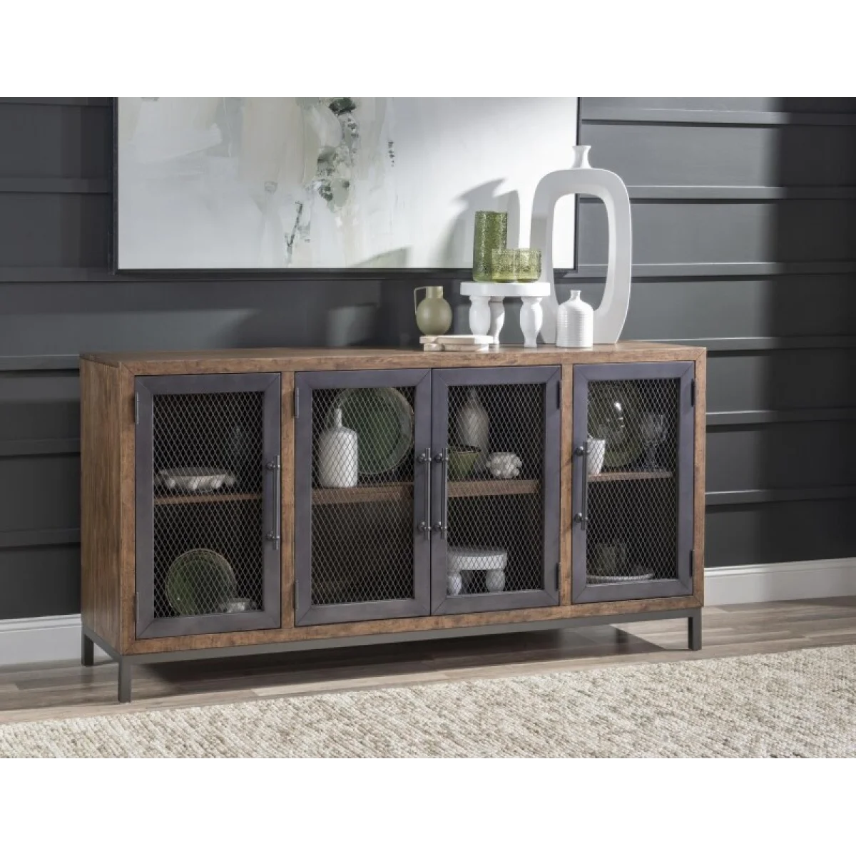 Credenza Dining Storage Brown 7